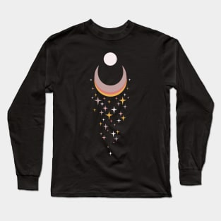 Celestial Moon and Stars Long Sleeve T-Shirt